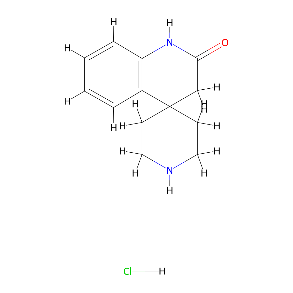 spiro[piperidine-4,4'(1'H)-quinolin]-2'(3'H)-one,hydrochloride molecular structure, CAS 1032143-27-3
