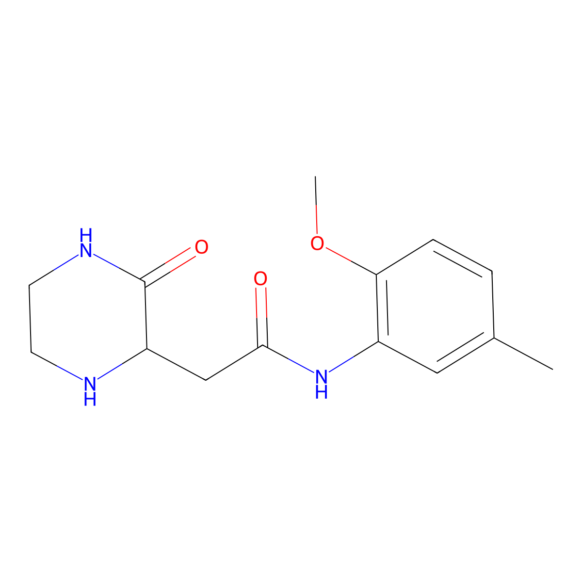 N-(2-methoxy-5-methylphenyl)-2-(3-oxopiperazin-2-yl)acetamide molecular structure, CAS 1032191-23-3