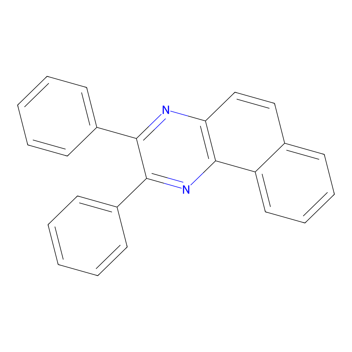 2,3-Diphenyl-5,6-benzoquinoxaline molecular structure, CAS 10322-25-5