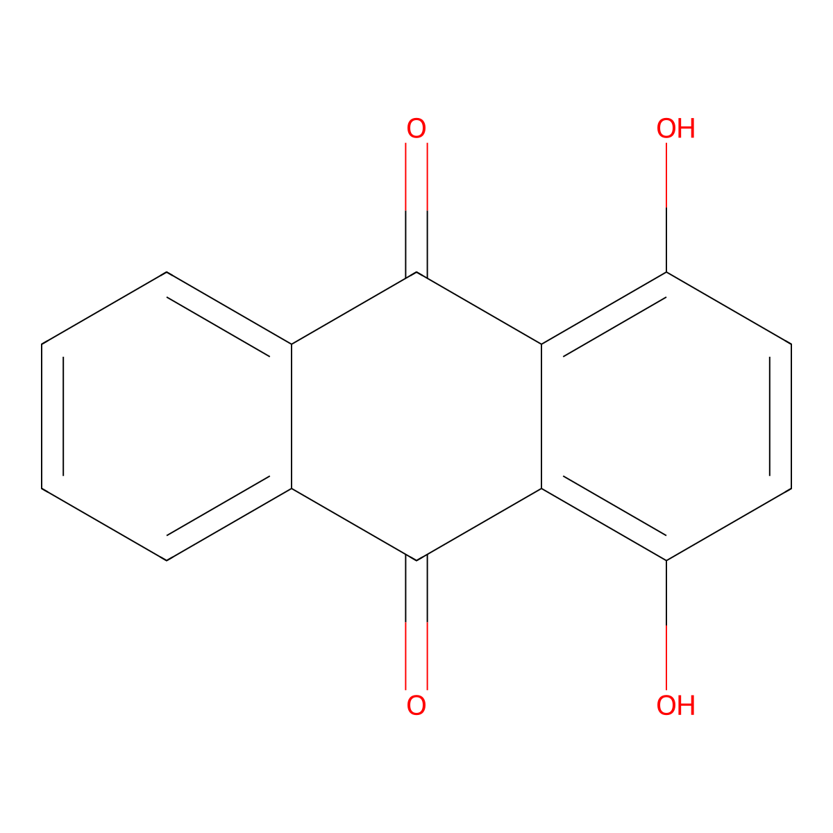 Quinizarin molecular structure, CAS 103220-12-8