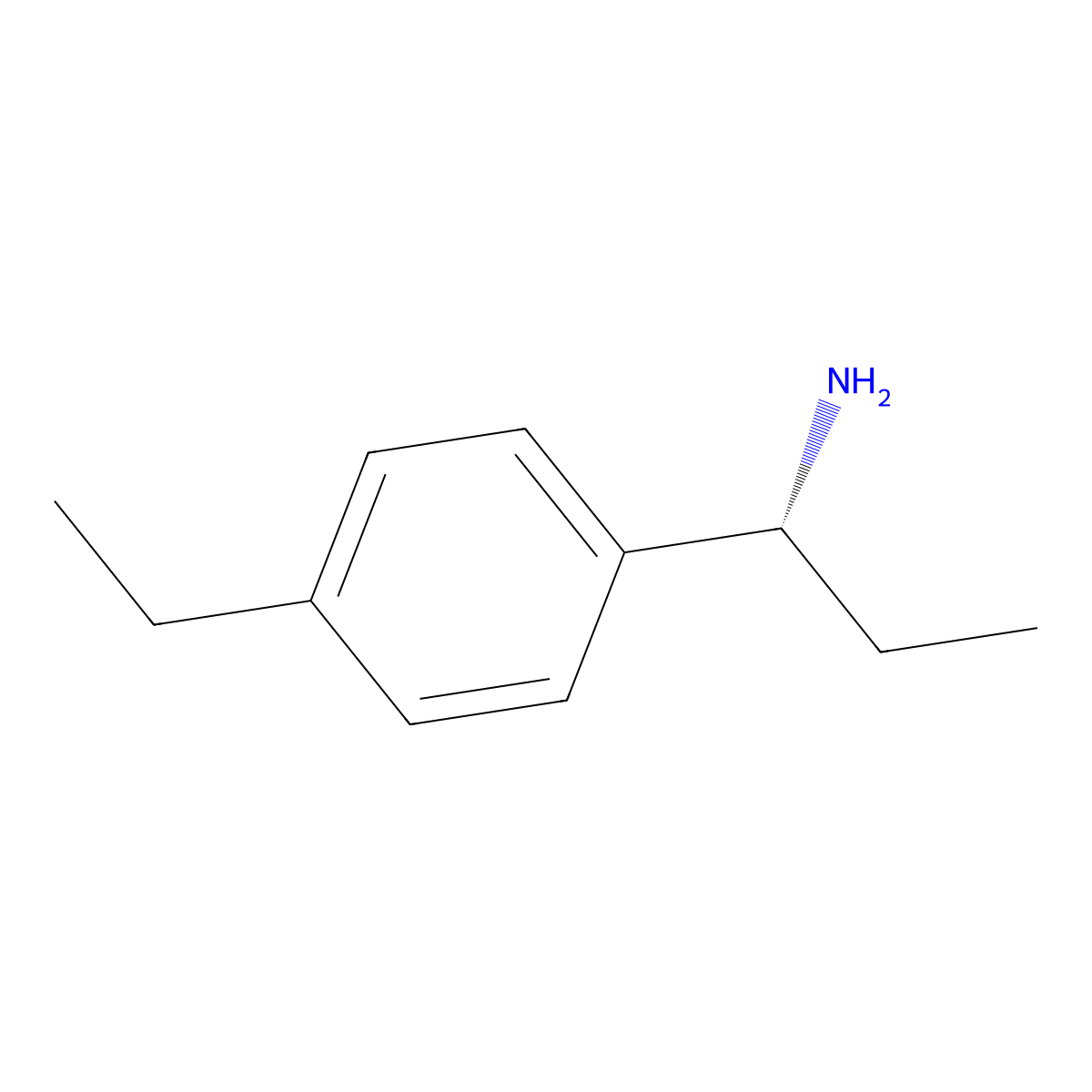 (R)-1-(4-Ethylphenyl)propan-1-amine molecular structure, CAS 1032225-93-6