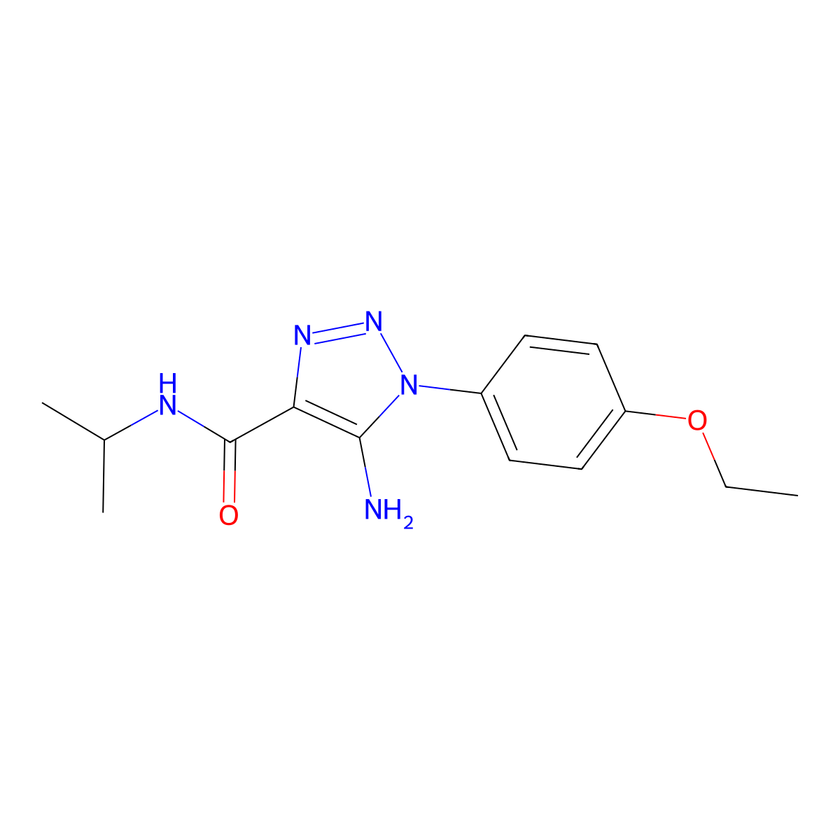 5-amino-1-(4-ethoxyphenyl)-N-(propan-2-yl)-1H-1,2,3-triazole-4-carboxamide molecular structure, CAS 1032226-29-1