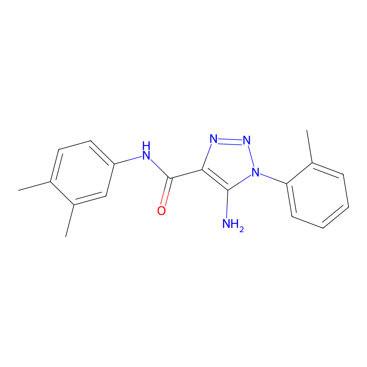 5-amino-N-(3,4-dimethylphenyl)-1-(2-methylphenyl)-1H-1,2,3-triazole-4-carboxamide molecular structure, CAS 1032226-38-2