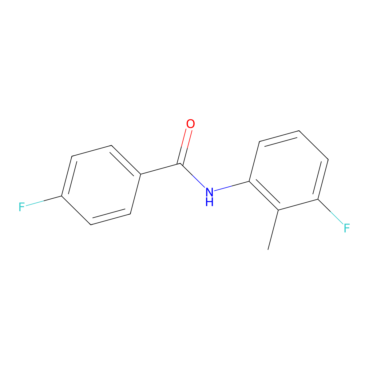 4-fluoro-N-(3-fluoro-2-methylphenyl)benzamide molecular structure, CAS 1032226-70-2