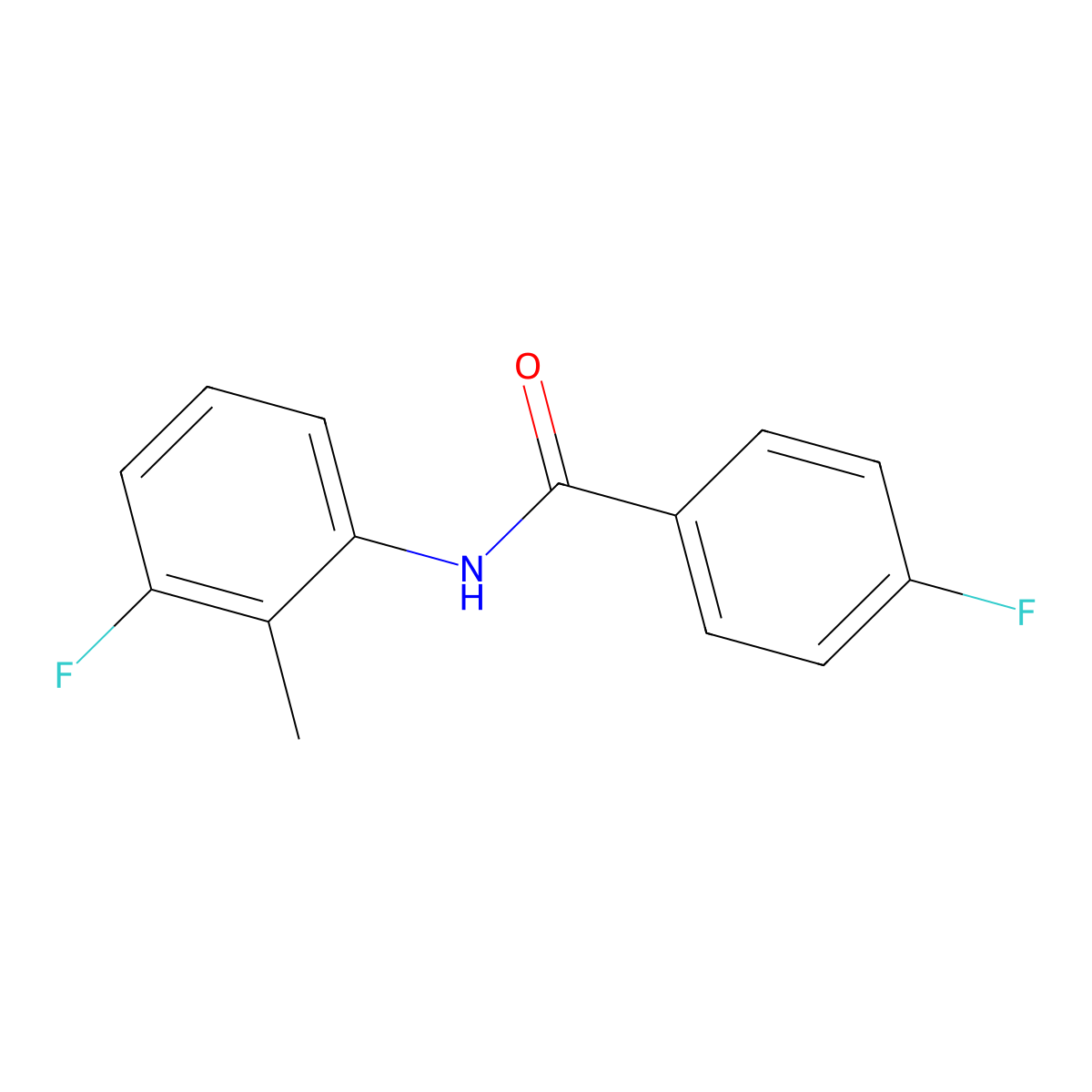 4-fluoro-N-(3-fluoro-2-methylphenyl)benzamide molecular structure, CAS 1032226-70-2