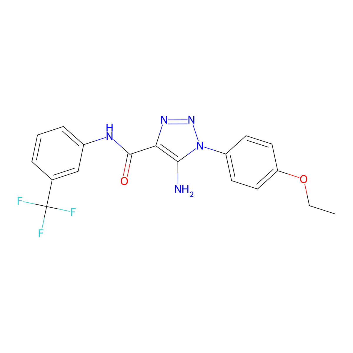 5-amino-1-(4-ethoxyphenyl)-N-(3-(trifluoromethyl)phenyl)-1H-1,2,3-triazole-4-carboxamide molecular structure, CAS 1032227-04-5