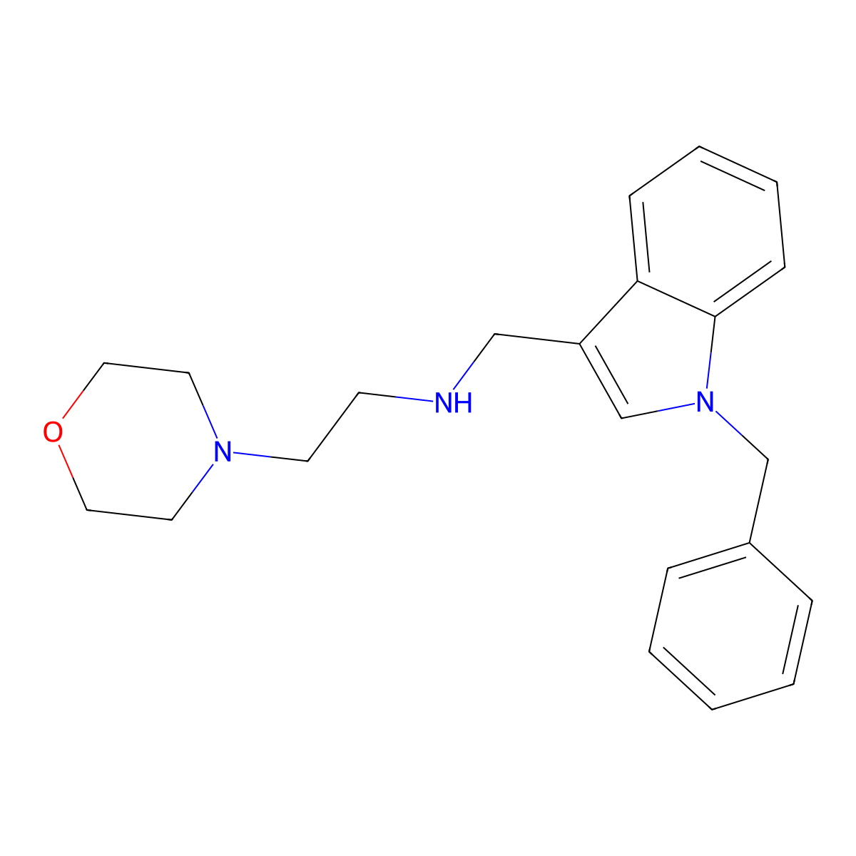 N-[(1-benzyl-1H-indol-3-yl)methyl]-2-(morpholin-4-yl)ethanamine molecular structure, CAS 1032227-05-6