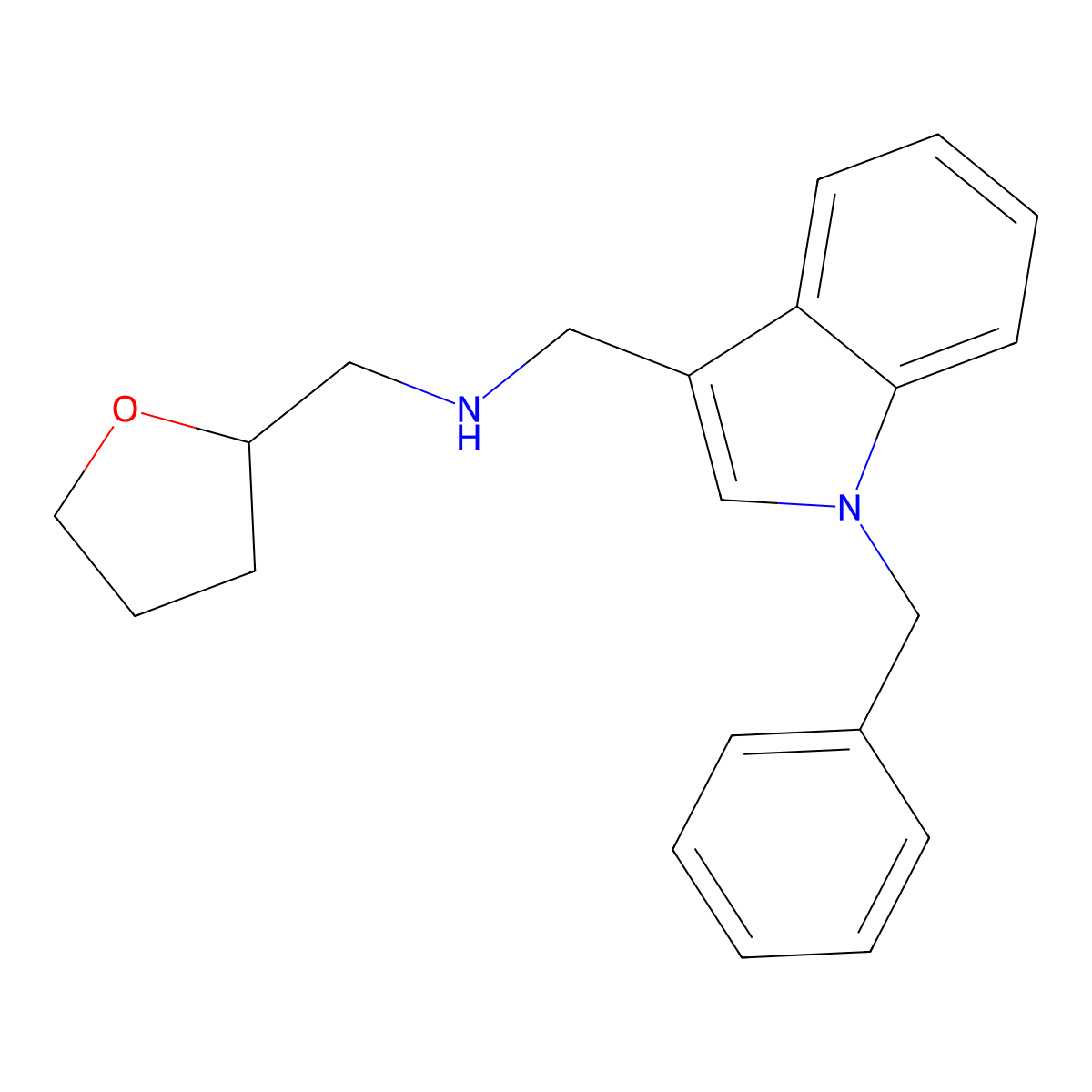 1-(1-benzyl-1H-indol-3-yl)-N-(tetrahydrofuran-2-ylmethyl)methanamine molecular structure, CAS 1032227-08-9