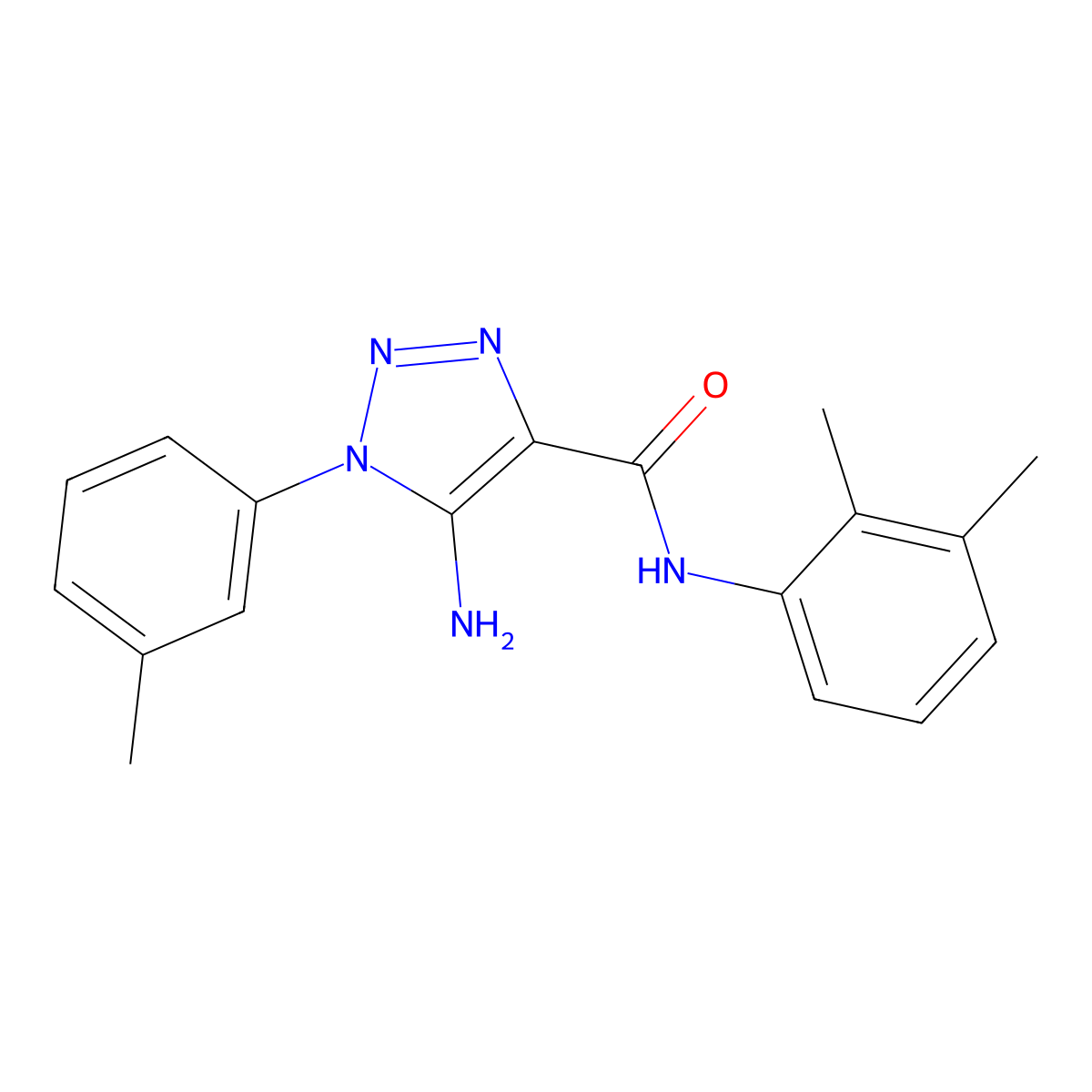 5-amino-N-(2,3-dimethylphenyl)-1-(3-methylphenyl)-1H-1,2,3-triazole-4-carboxamide molecular structure, CAS 1032227-21-6