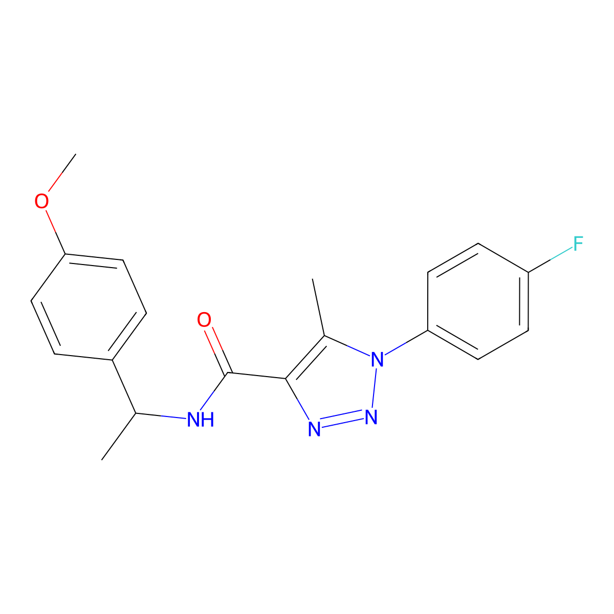 [1-(4-fluorophenyl)-5-methyl(1,2,3-triazol-4-yl)]-N-[(4-methoxyphenyl)ethyl]ca rboxamide molecular structure, CAS 1032227-95-4