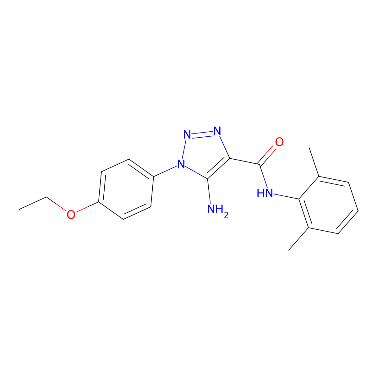 5-amino-N-(2,6-dimethylphenyl)-1-(4-ethoxyphenyl)-1H-1,2,3-triazole-4-carboxamide molecular structure, CAS 1032228-07-1