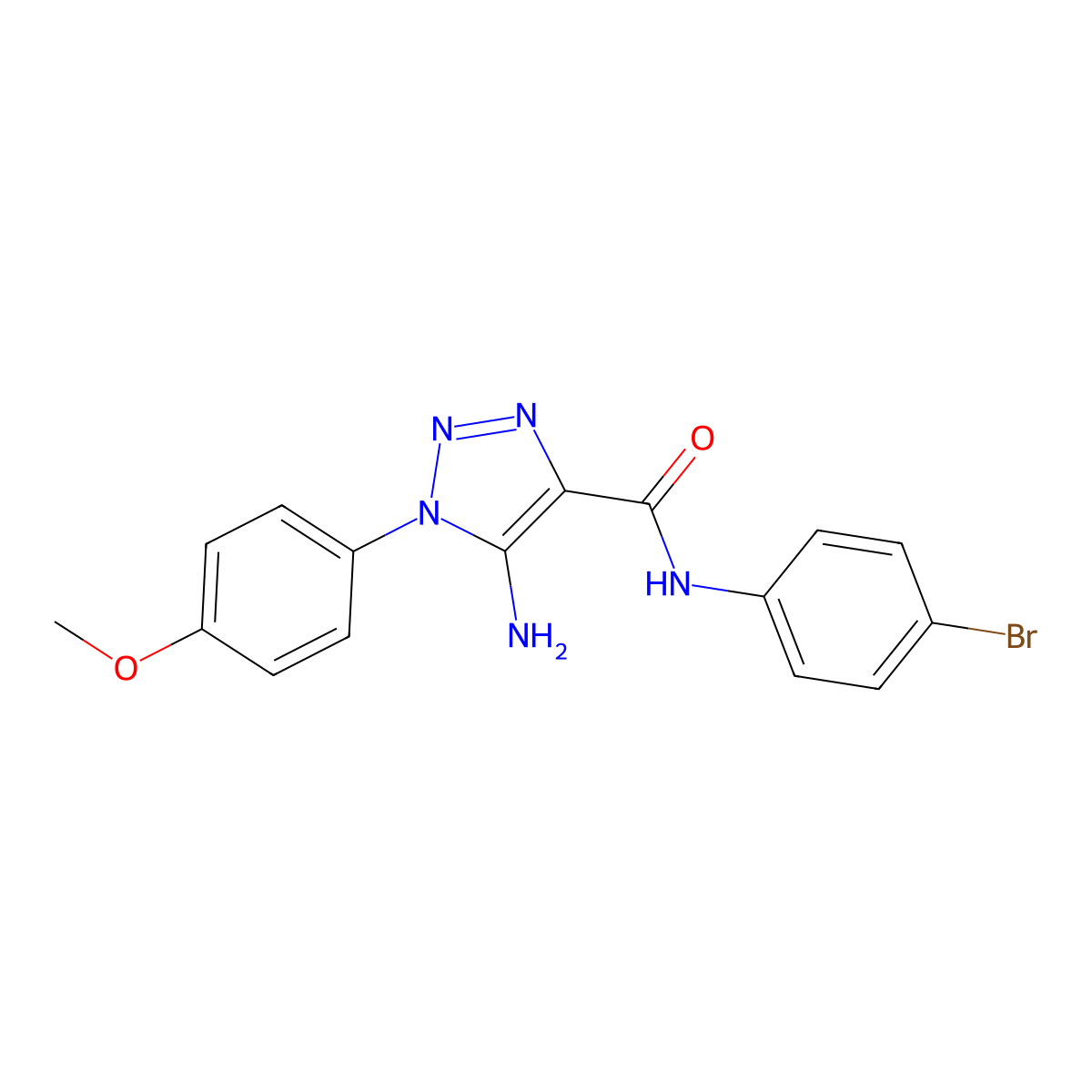 5-amino-N-(4-bromophenyl)-1-(4-methoxyphenyl)-1H-1,2,3-triazole-4-carboxamide molecular structure, CAS 1032228-47-9