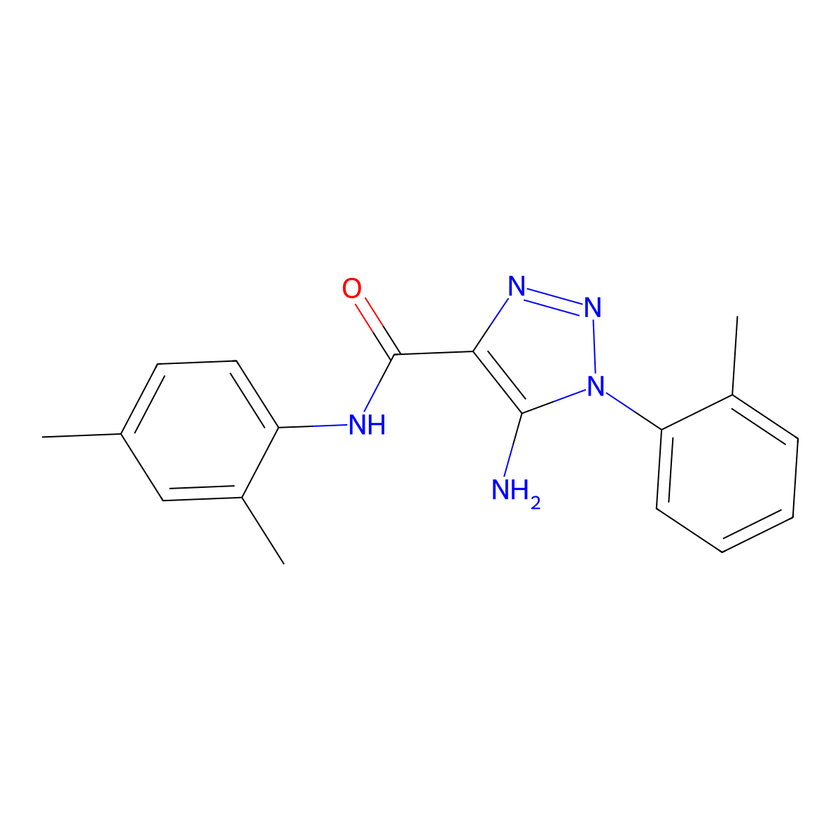 5-amino-N-(2,4-dimethylphenyl)-1-(2-methylphenyl)-1H-1,2,3-triazole-4-carboxamide molecular structure, CAS 1032228-69-5