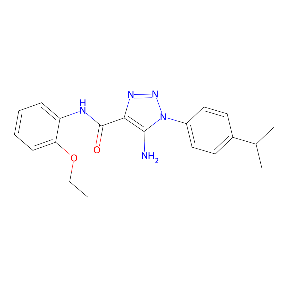 5-amino-N-(2-ethoxyphenyl)-1-[4-(propan-2-yl)phenyl]-1H-1,2,3-triazole-4-carboxamide molecular structure, CAS 1032228-75-3