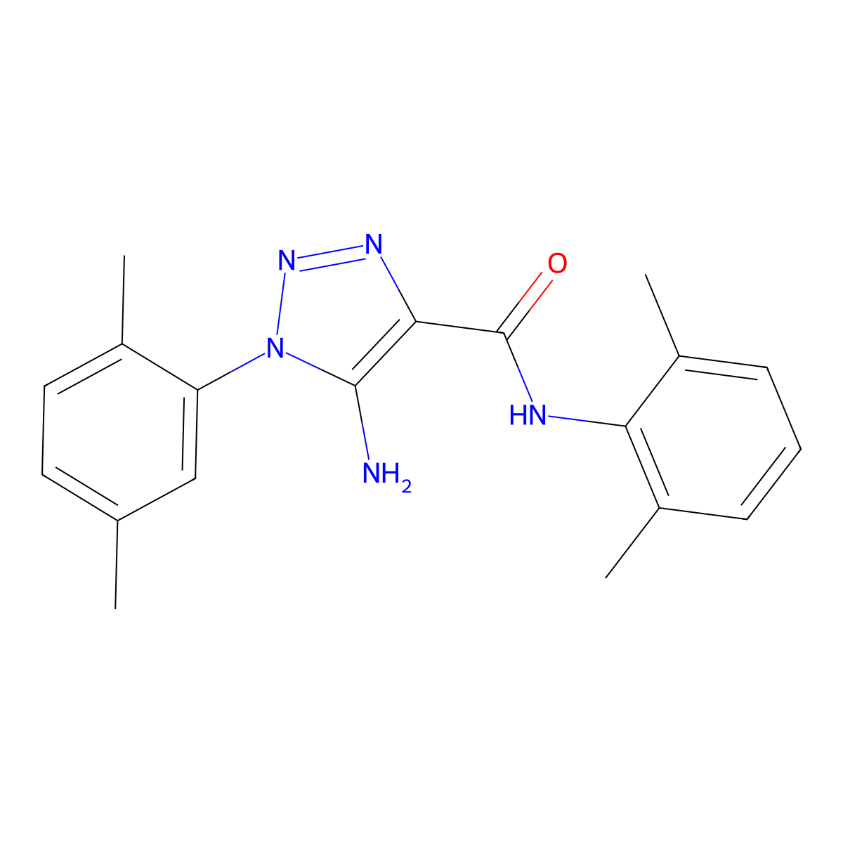5-amino-1-(2,5-dimethylphenyl)-N-(2,6-dimethylphenyl)-1H-1,2,3-triazole-4-carboxamide molecular structure, CAS 1032229-83-6