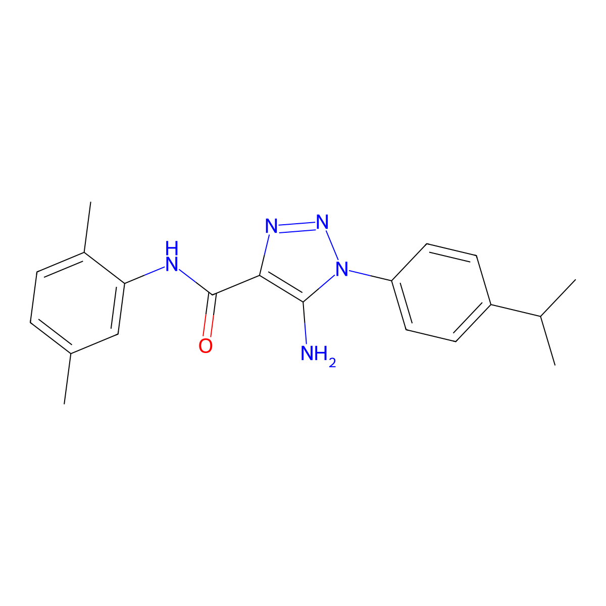 5-amino-N-(2,5-dimethylphenyl)-1-[4-(propan-2-yl)phenyl]-1H-1,2,3-triazole-4-carboxamide molecular structure, CAS 1032229-93-8