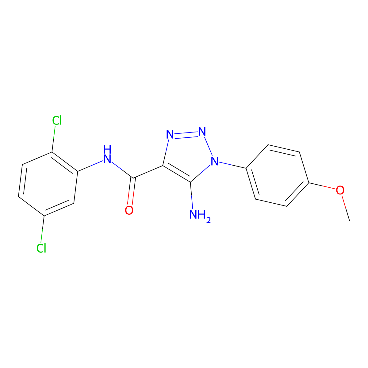 5-amino-N-(2,5-dichlorophenyl)-1-(4-methoxyphenyl)-1H-1,2,3-triazole-4-carboxamide molecular structure, CAS 1032229-98-3