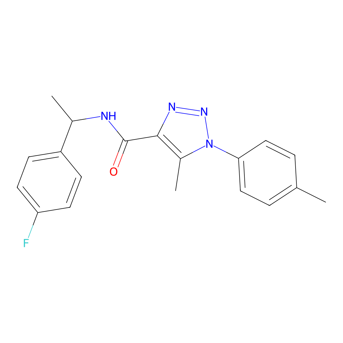 N-[1-(4-fluorophenyl)ethyl]-5-methyl-1-(4-methylphenyl)-1H-1,2,3-triazole-4-carboxamide molecular structure, CAS 1032230-08-2