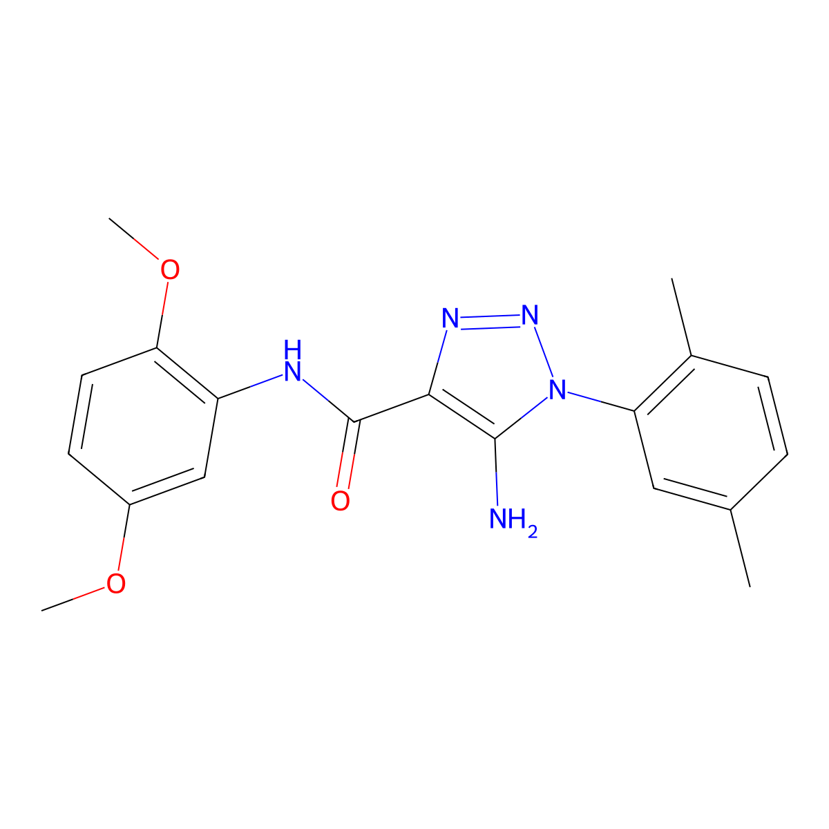5-amino-N-(2,5-dimethoxyphenyl)-1-(2,5-dimethylphenyl)-1H-1,2,3-triazole-4-carboxamide molecular structure, CAS 1032230-12-8