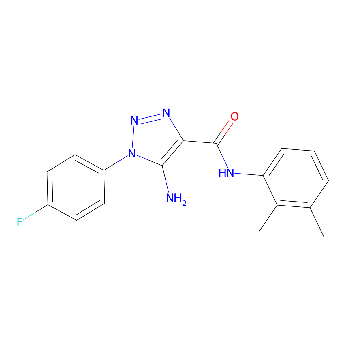 5-amino-N-(2,3-dimethylphenyl)-1-(4-fluorophenyl)-1H-1,2,3-triazole-4-carboxamide molecular structure, CAS 1032230-14-0