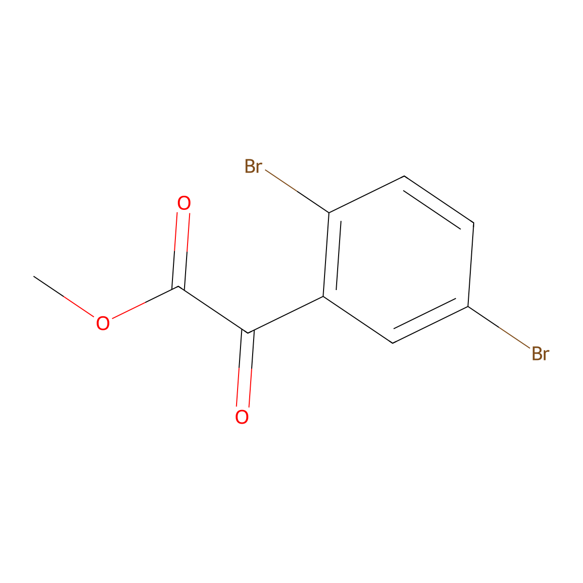 Methyl 2-(2,5-dibromophenyl)-2-oxoacetate molecular structure, CAS 1032231-15-4
