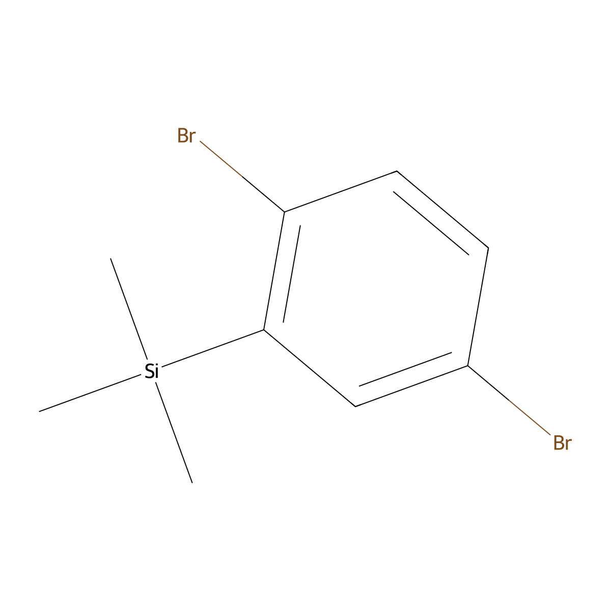 1,4-Dibromo-2-(trimethylsilyl)benzene molecular structure, CAS 1032231-19-8