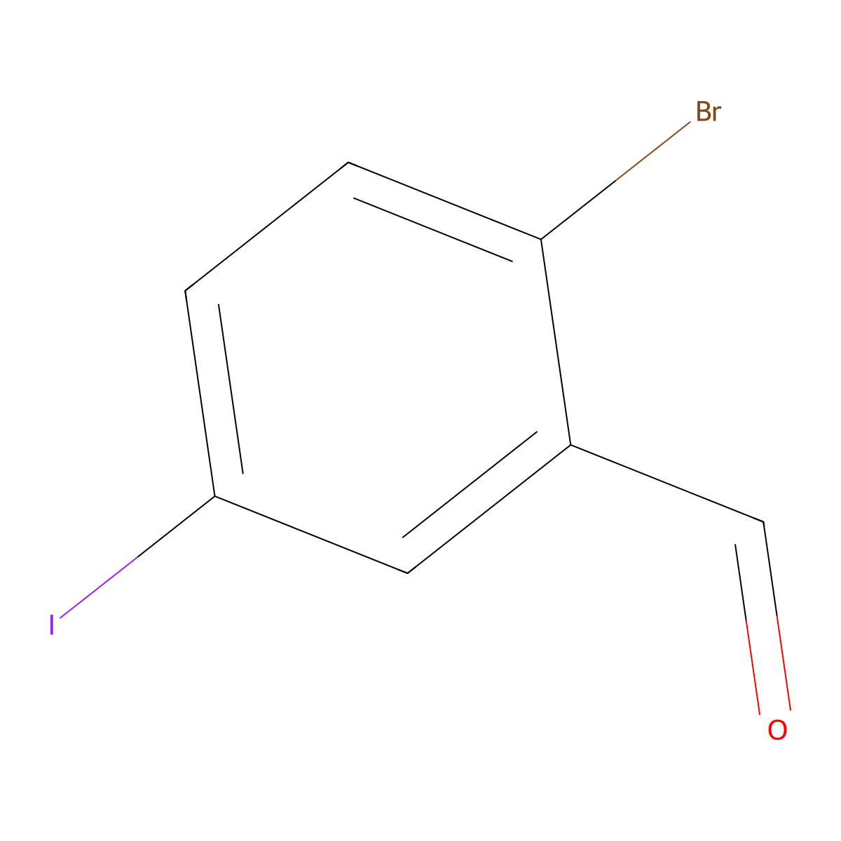 2-Bromo-5-iodobenzaldehyde molecular structure, CAS 1032231-24-5