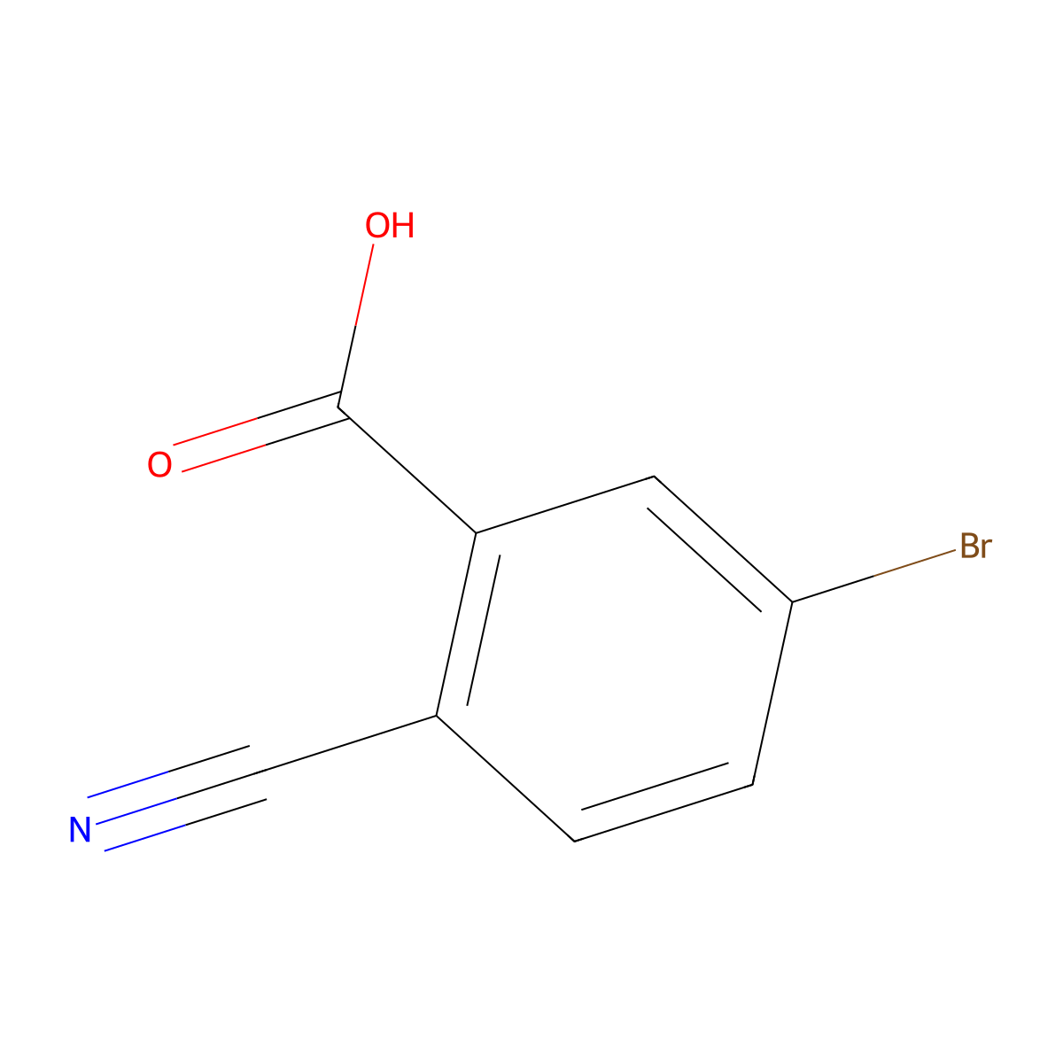 5-Bromo-2-cyanobenzoic acid molecular structure, CAS 1032231-28-9