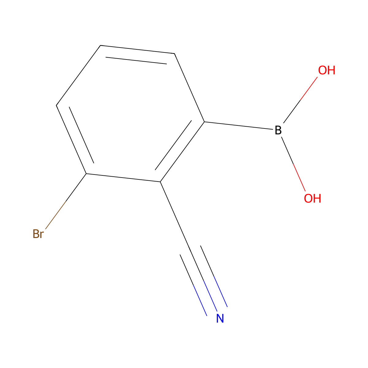 (3-Bromo-2-cyanophenyl)boronic acid molecular structure, CAS 1032231-32-5