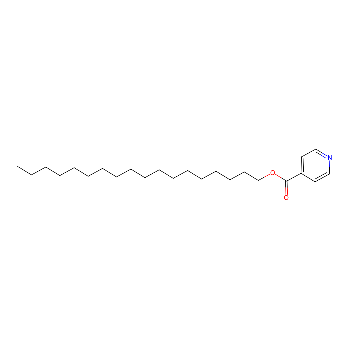 Octadecyl isonicotinate molecular structure, CAS 103225-02-1
