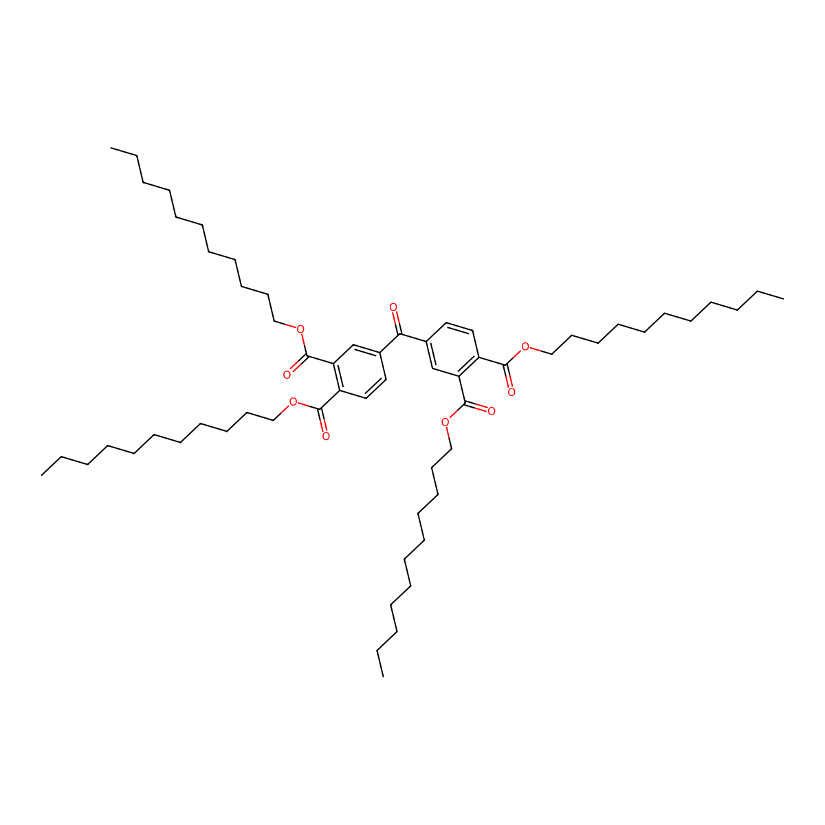 Tetraundecyl benzophenone-3,3',4,4'-tetracarboxylate molecular structure, CAS 103225-03-2