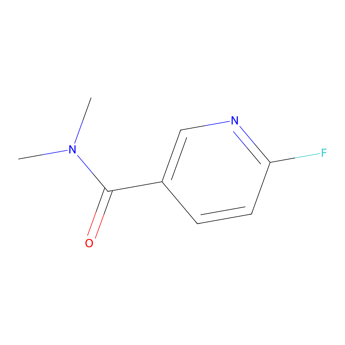 6-fluoro-N,N-dimethylpyridine-3-carboxamide molecular structure, CAS 1032251-82-3