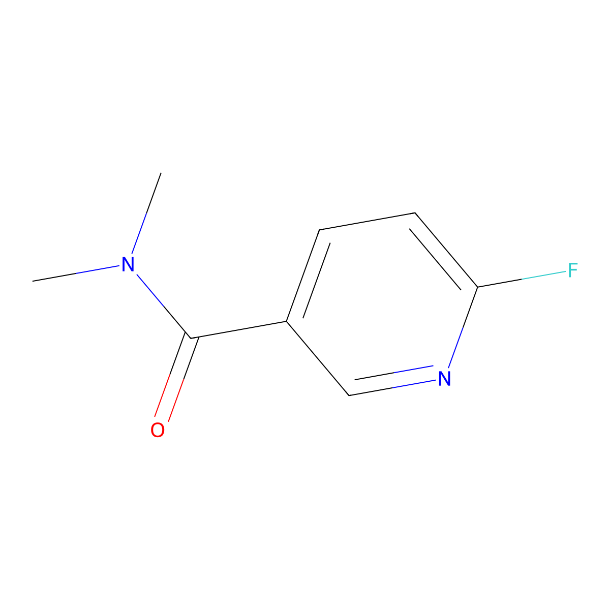 6-fluoro-N,N-dimethylpyridine-3-carboxamide molecular structure, CAS 1032251-82-3
