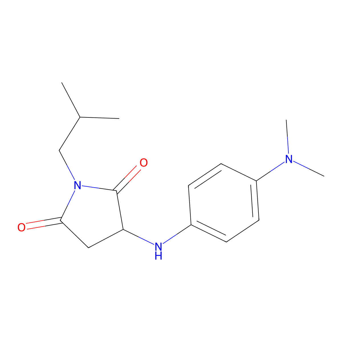 3-((4-(Dimethylamino)phenyl)amino)-1-isobutylpyrrolidine-2,5-dione molecular structure, CAS 1032268-11-3