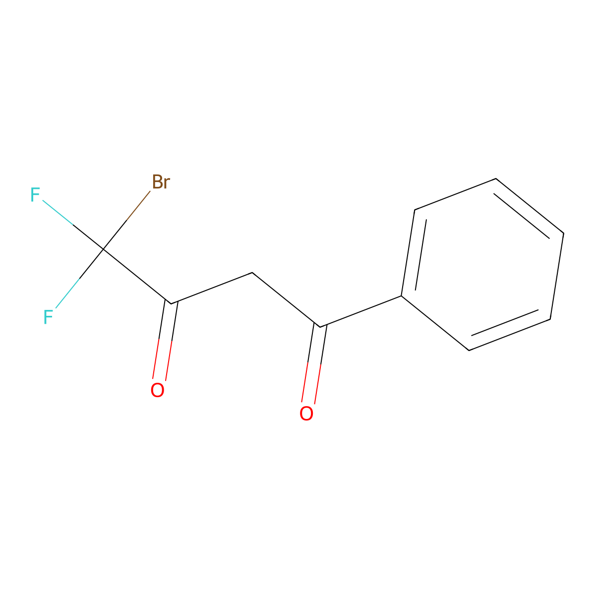 4-Bromo-4,4-difluoro-1-phenylbutane-1,3-dione molecular structure, CAS 1032273-54-3