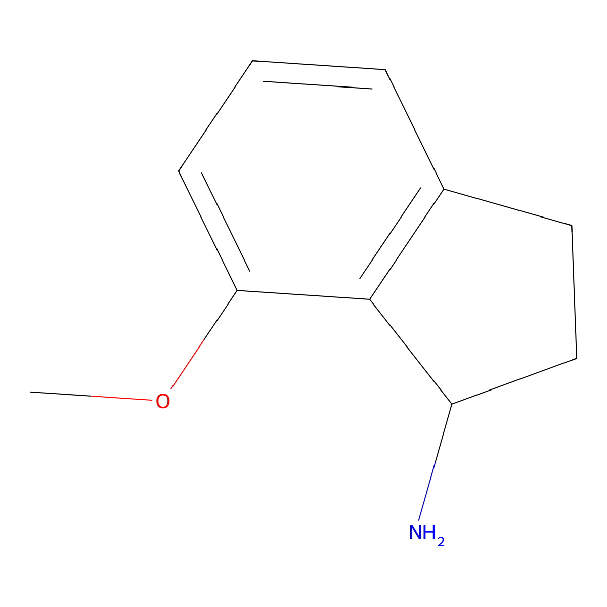 7-Methoxy-2,3-dihydro-1H-inden-1-amine molecular structure, CAS 1032279-33-6