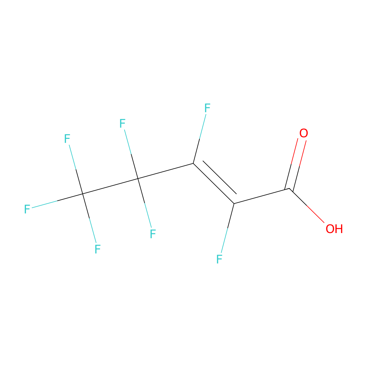 2,3,4,4,5,5,5-Heptafluoropent-2-enoic acid molecular structure, CAS 103229-91-0