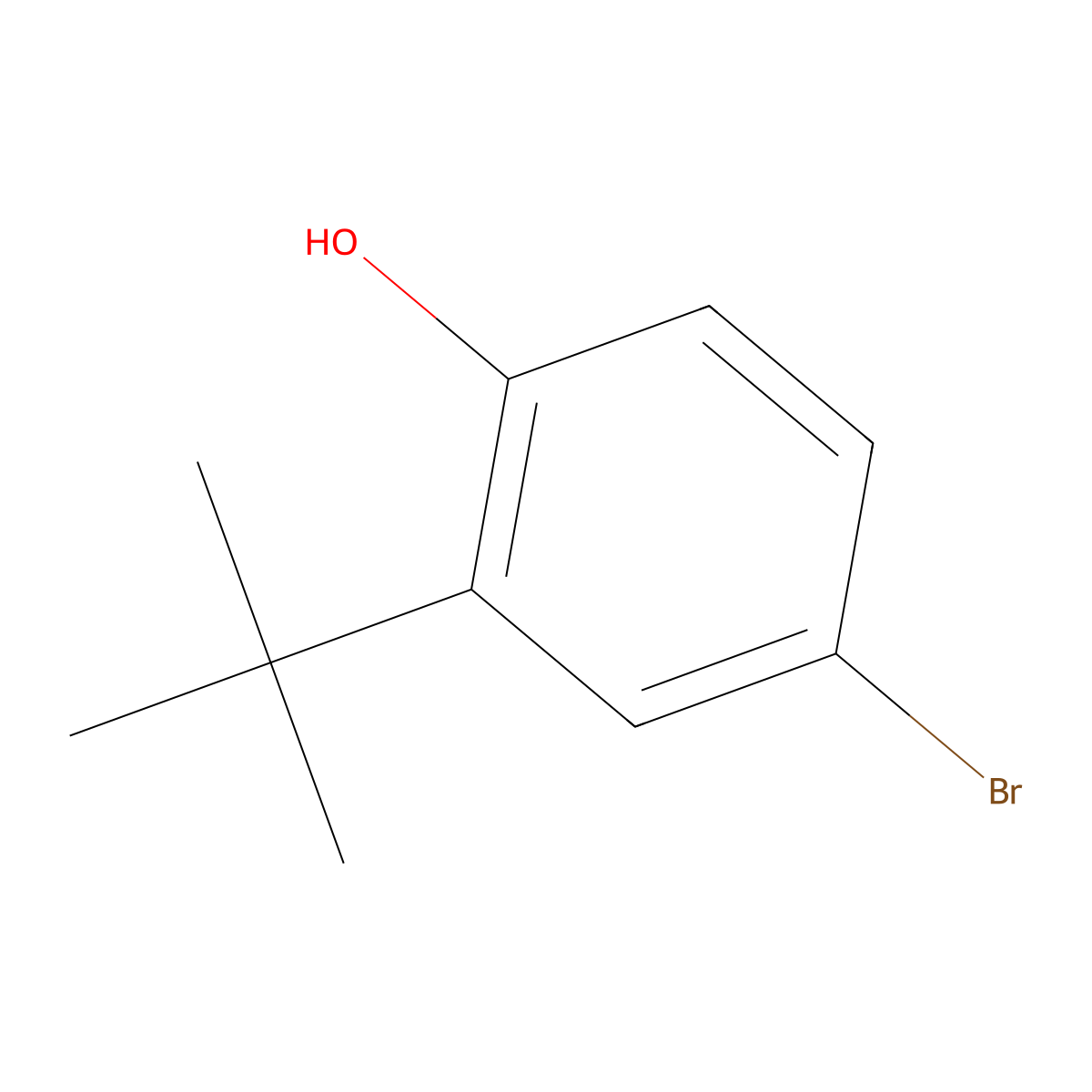 4-Bromo-2-tert-butylphenol molecular structure, CAS 10323-39-4