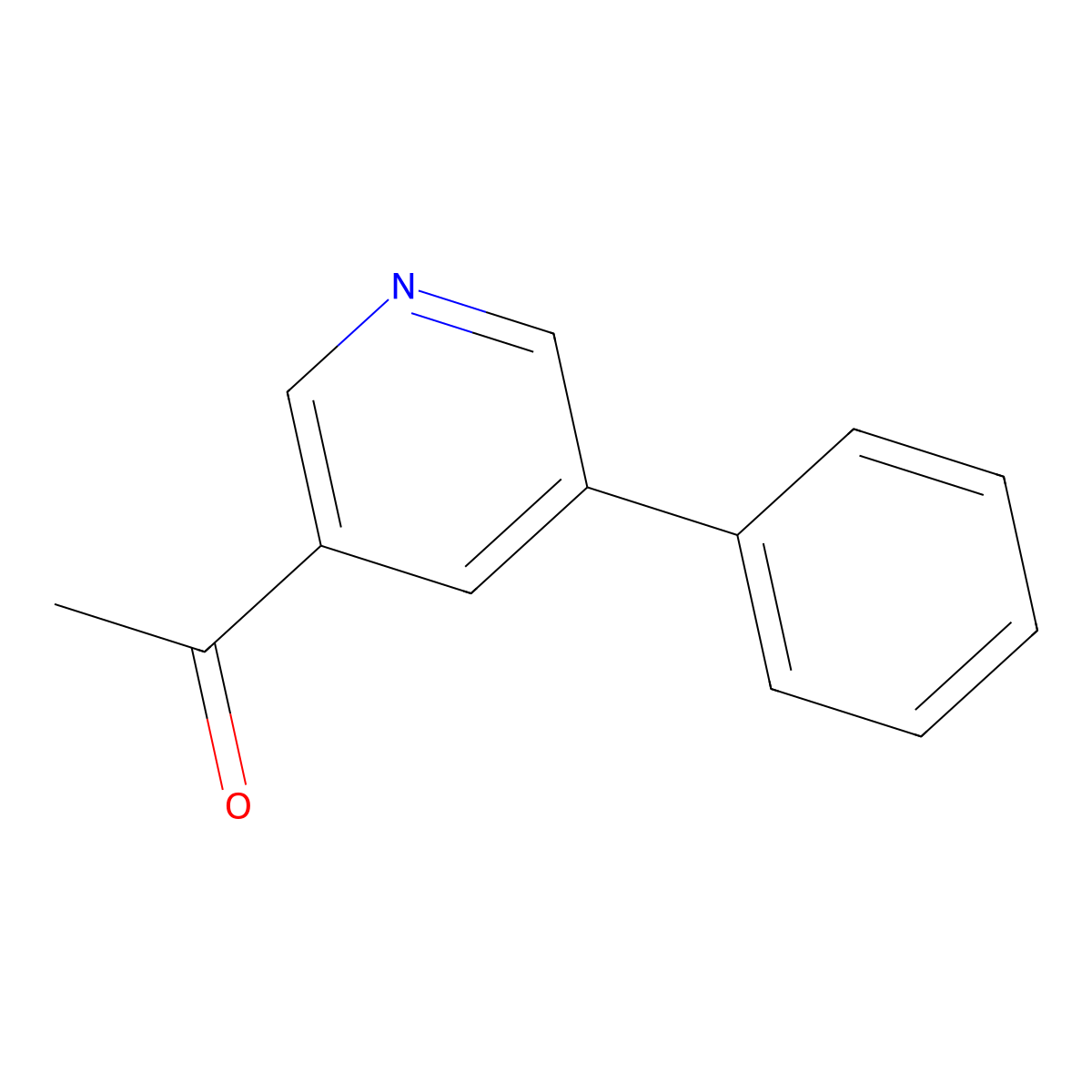 1-(5-Phenyl-3-pyridinyl)ethanone molecular structure, CAS 1032314-43-4