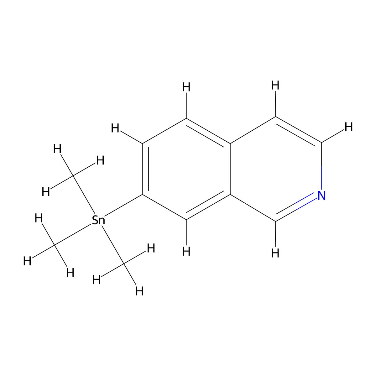7-Trimethylstannylisoquinoline molecular structure, CAS 1032315-16-4