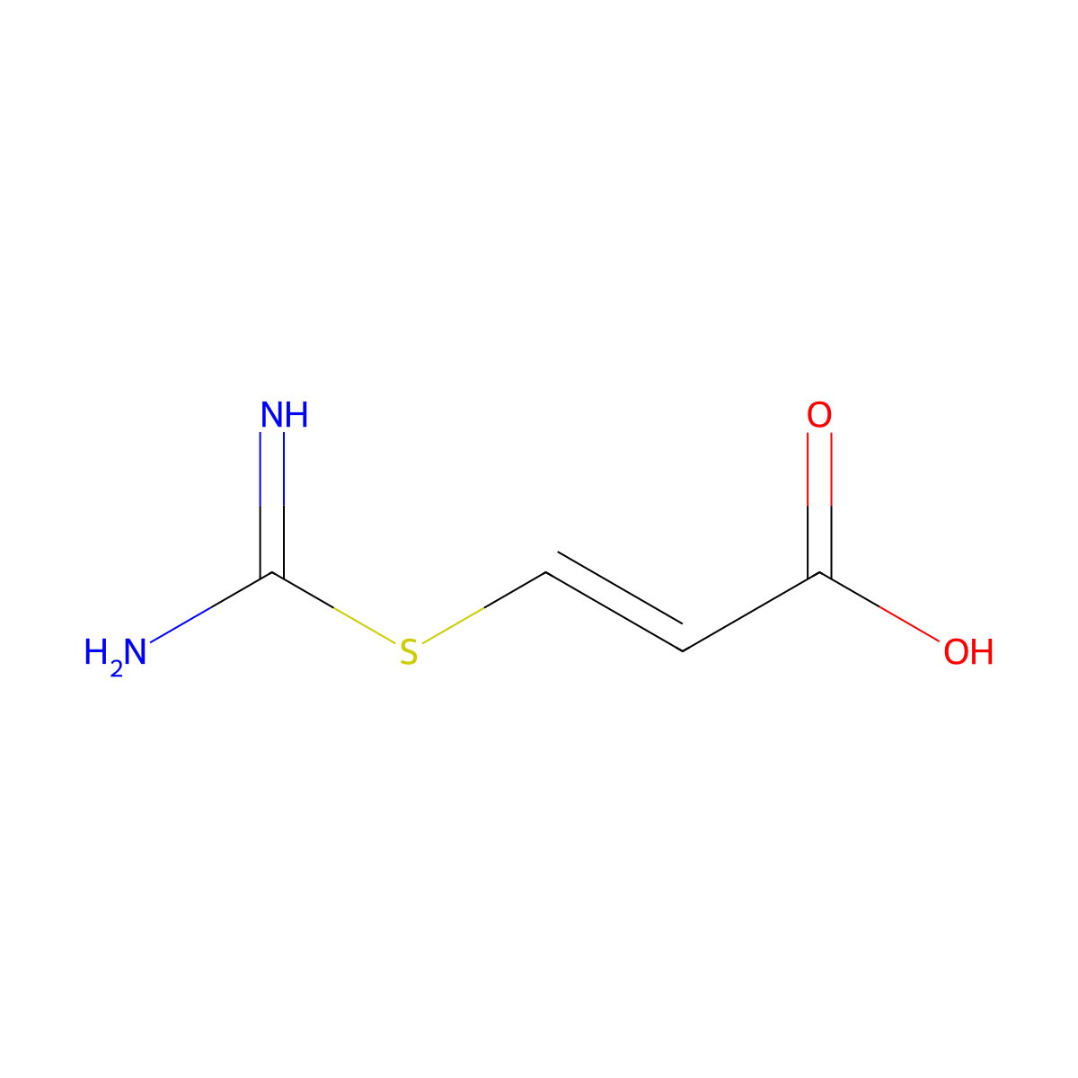 3-((Aminoiminomethyl)thio)-2-propenoic acid molecular structure, CAS 103232-23-1
