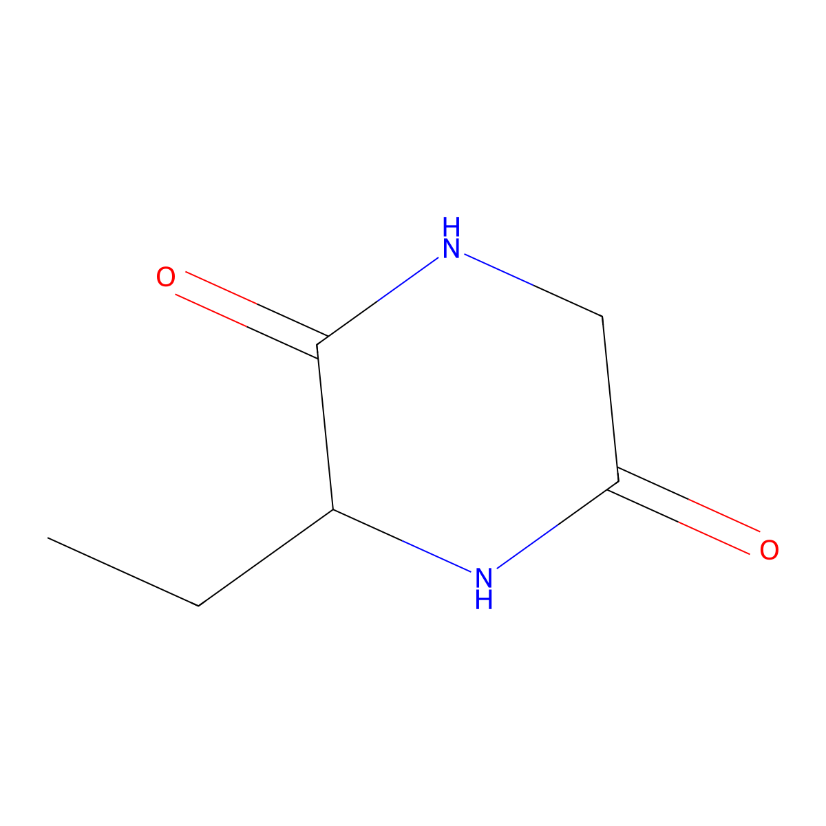 3-Ethylpiperazine-2,5-dione molecular structure, CAS 103232-31-1