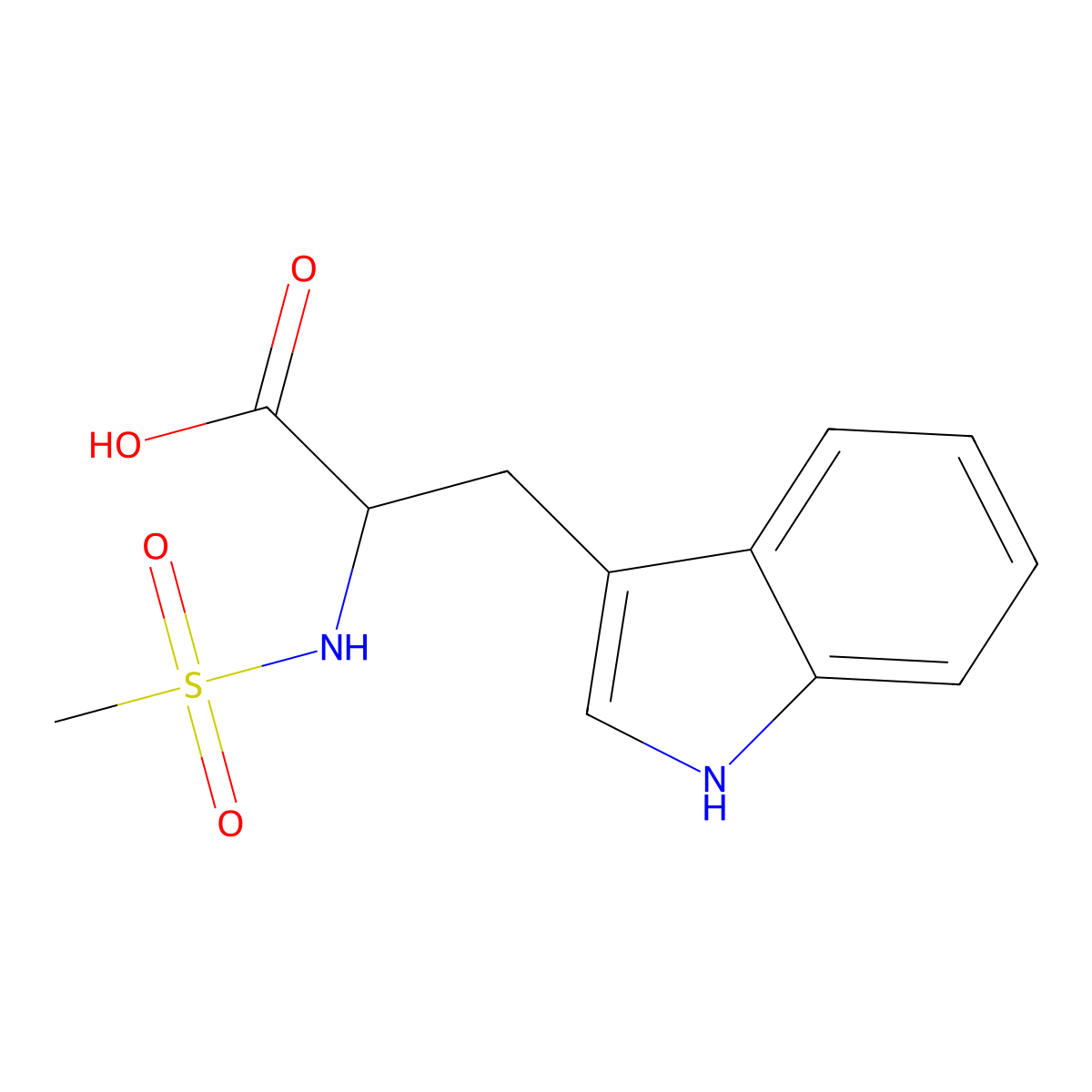 N-(Methylsulfonyl)tryptophan molecular structure, CAS 1032383-45-1