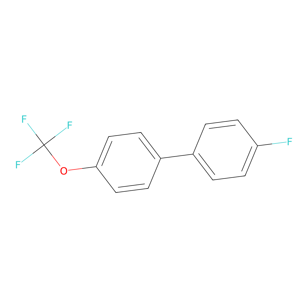 4-Fluoro-4'-(trifluoromethoxy)biphenyl molecular structure, CAS 1032423-88-3