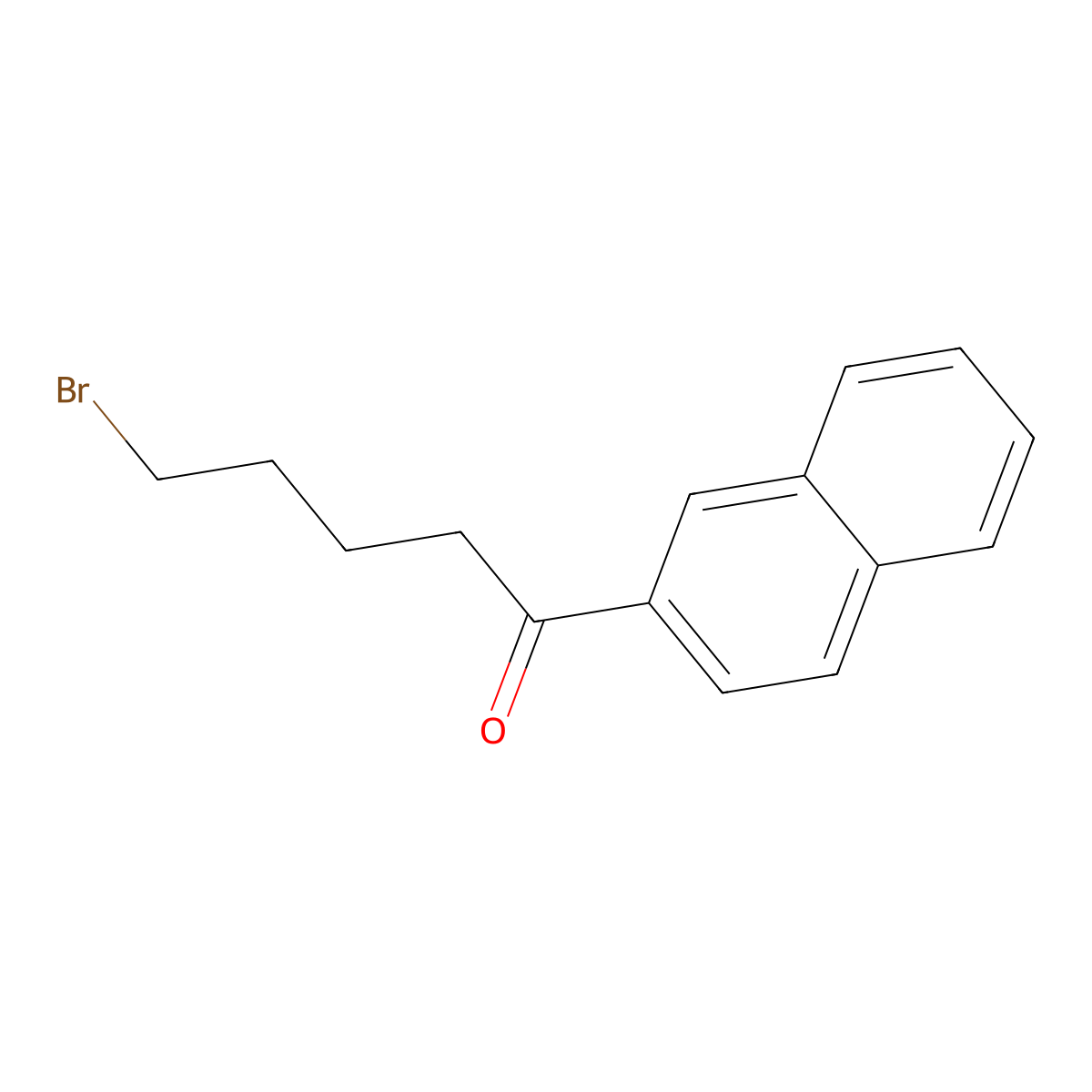 5-Bromo-1-(2-naphthalenyl)-1-pentanone molecular structure, CAS 1032446-40-4