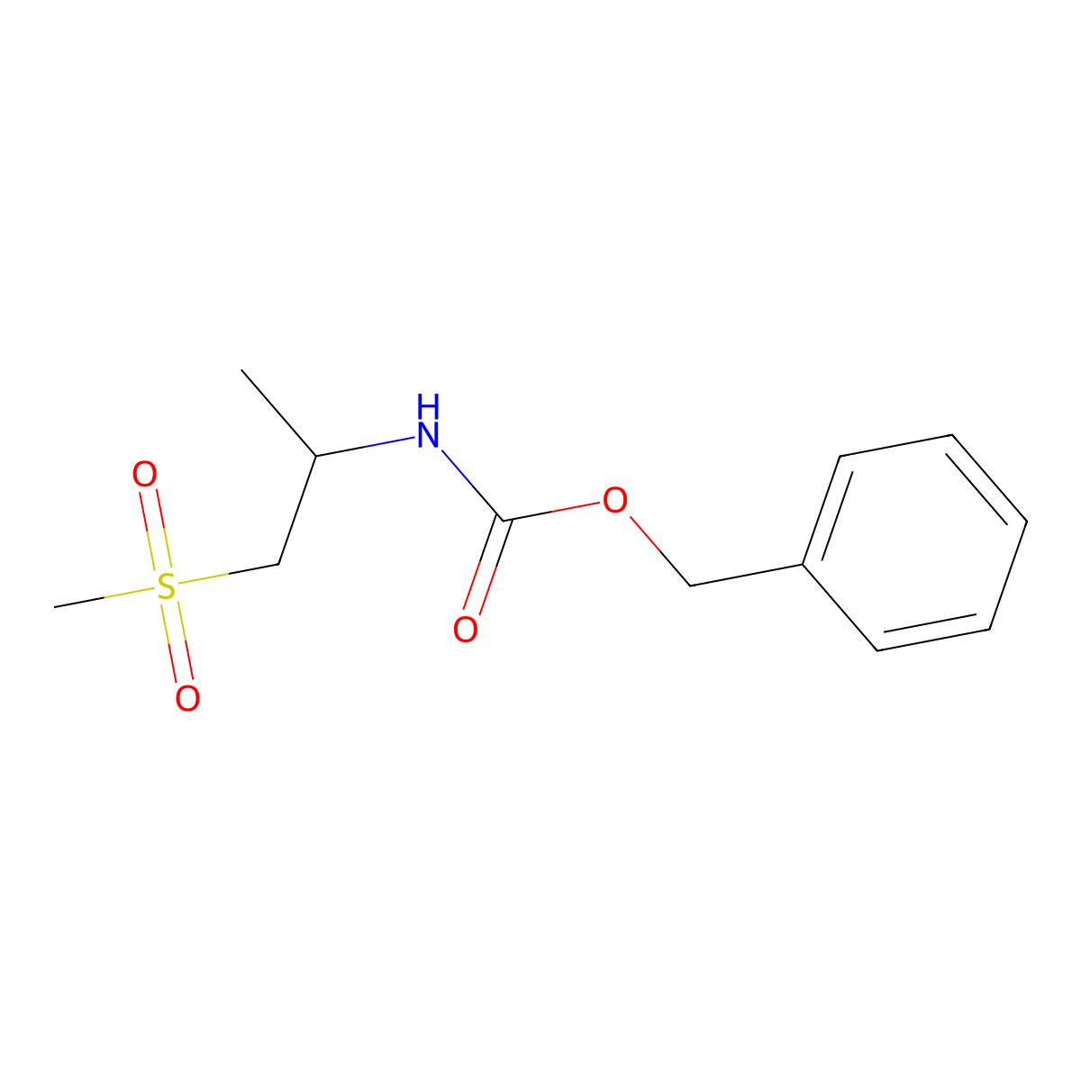 (R)-Benzyl (1-(methylsulfonyl)propan-2-yl)carbamate molecular structure, CAS 1032451-76-5
