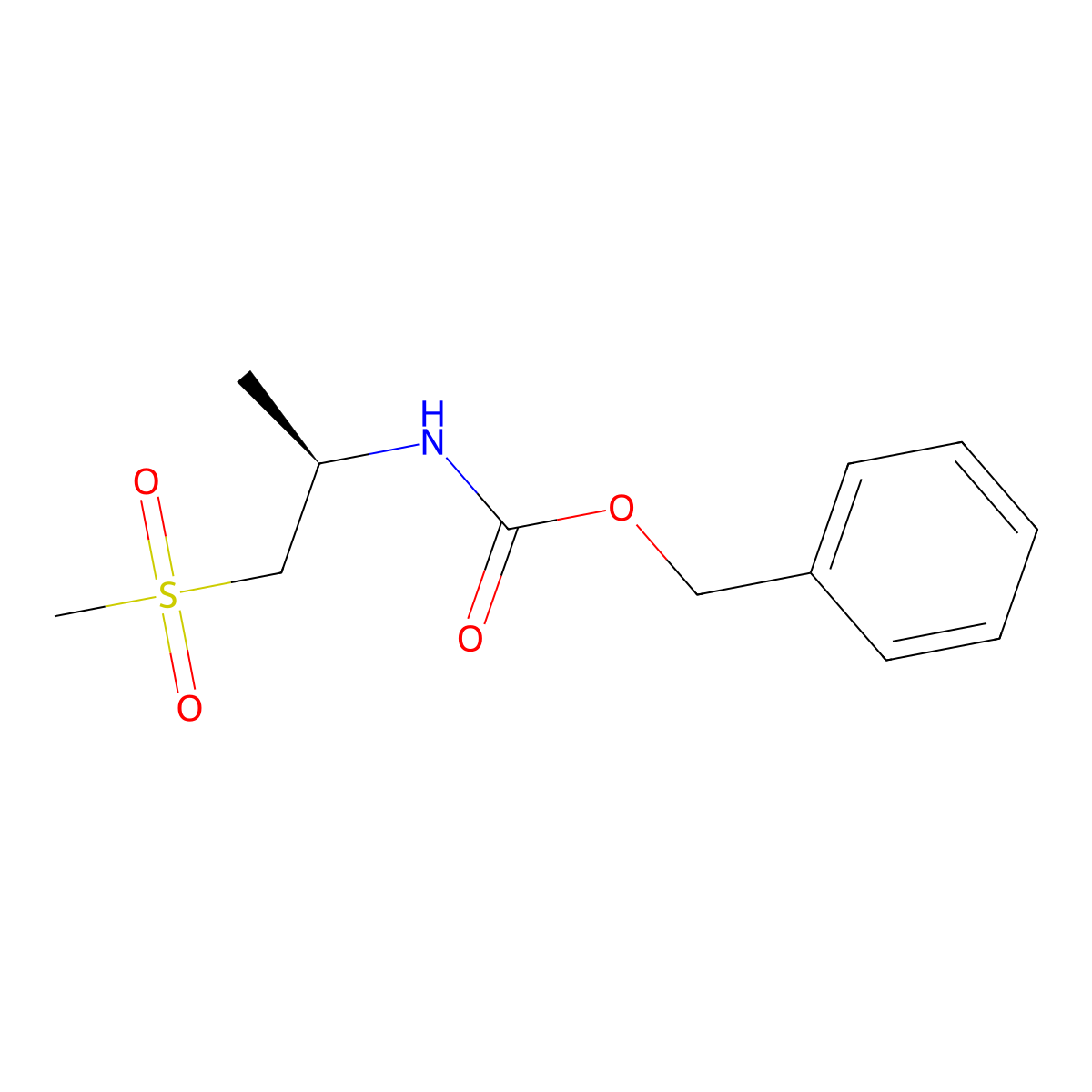 (R)-Benzyl (1-(methylsulfonyl)propan-2-yl)carbamate molecular structure, CAS 1032451-76-5