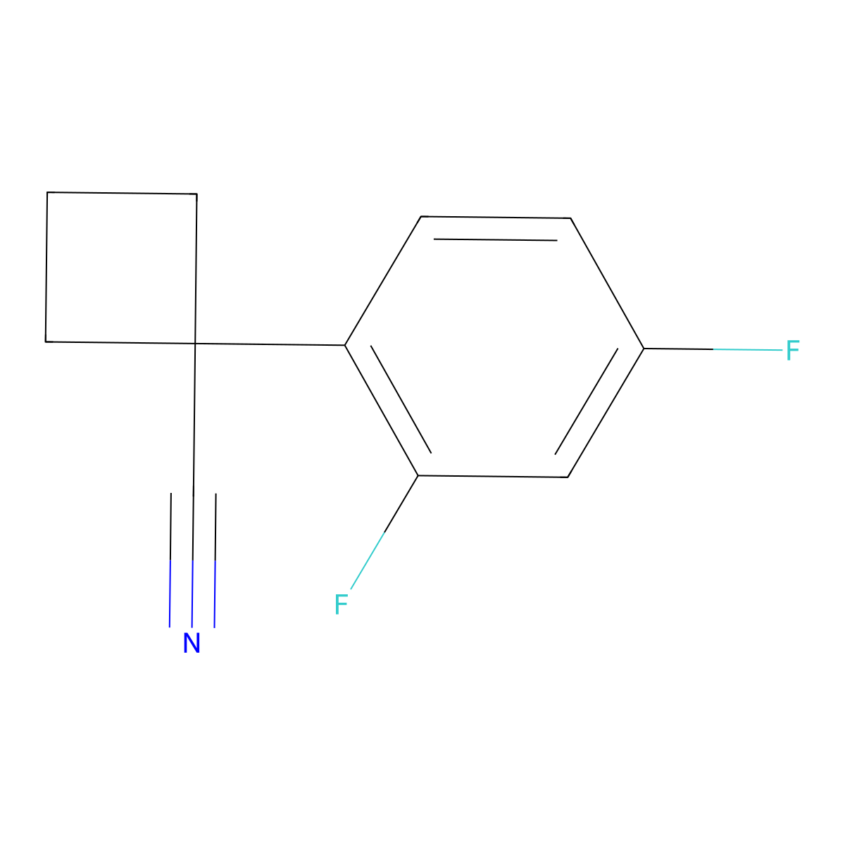1-(2,4-Difluorophenyl)cyclobutanecarbonitrile molecular structure, CAS 1032464-58-6