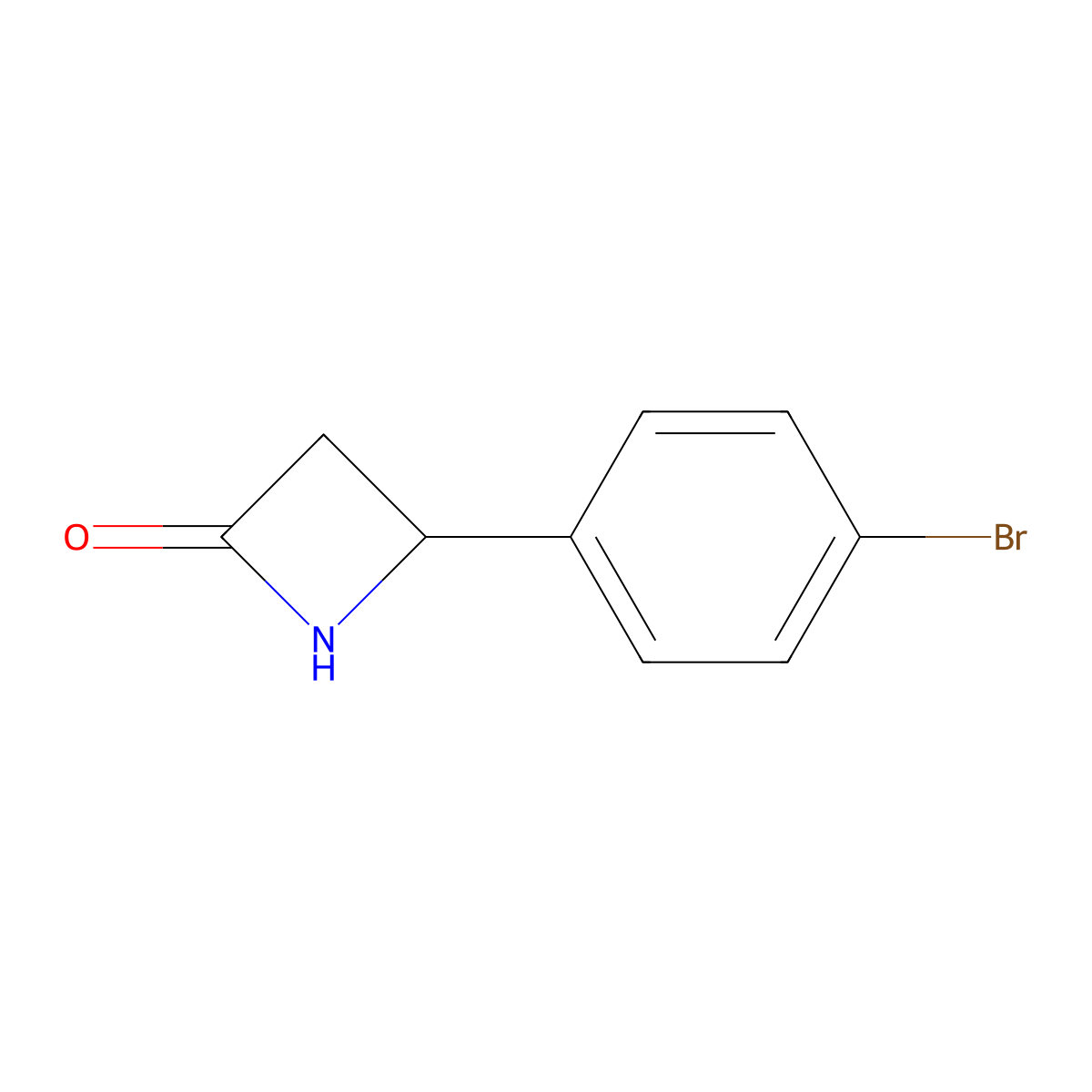 4-(4-Bromophenyl)azetidin-2-one molecular structure, CAS 103247-89-8