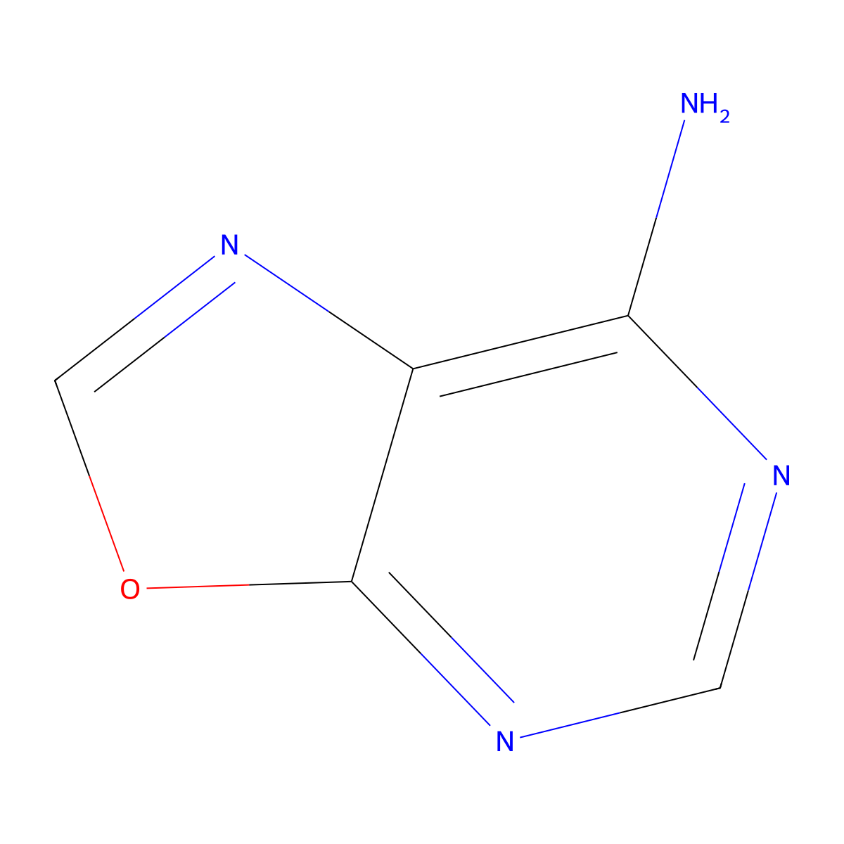 (1,3)Oxazolo(5,4-d)pyrimidin-7-amine molecular structure, CAS 10325-61-8